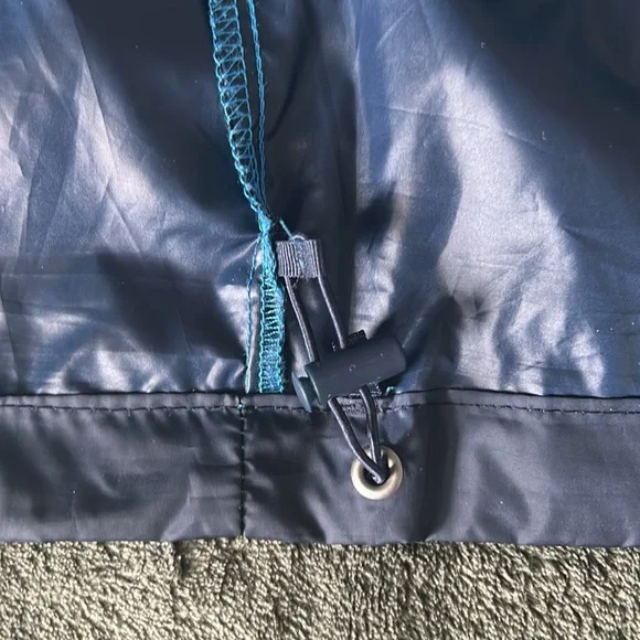 NWOT Columbia Men's Jacket Center Ridge Windbreaker Hooded Size XL Blue/Navy - Picture 10 of 13